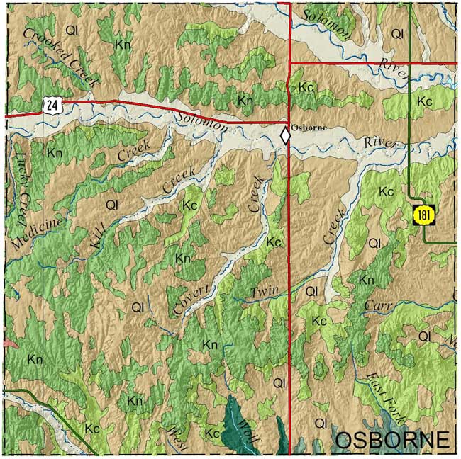 Osborne county geologic map