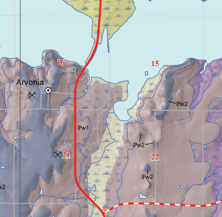 small geologic map