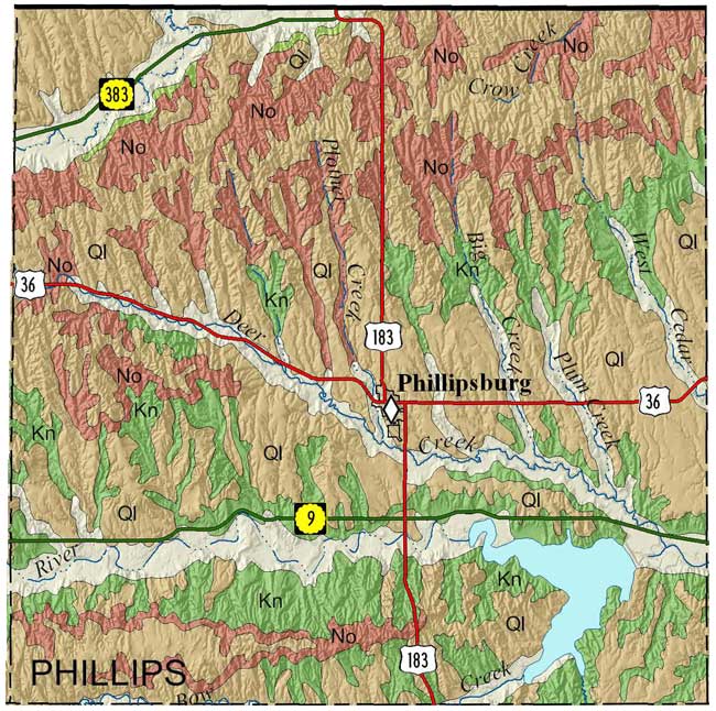 Phillips County geologic map