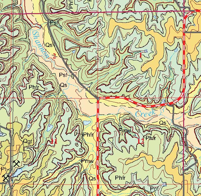 small geologic map