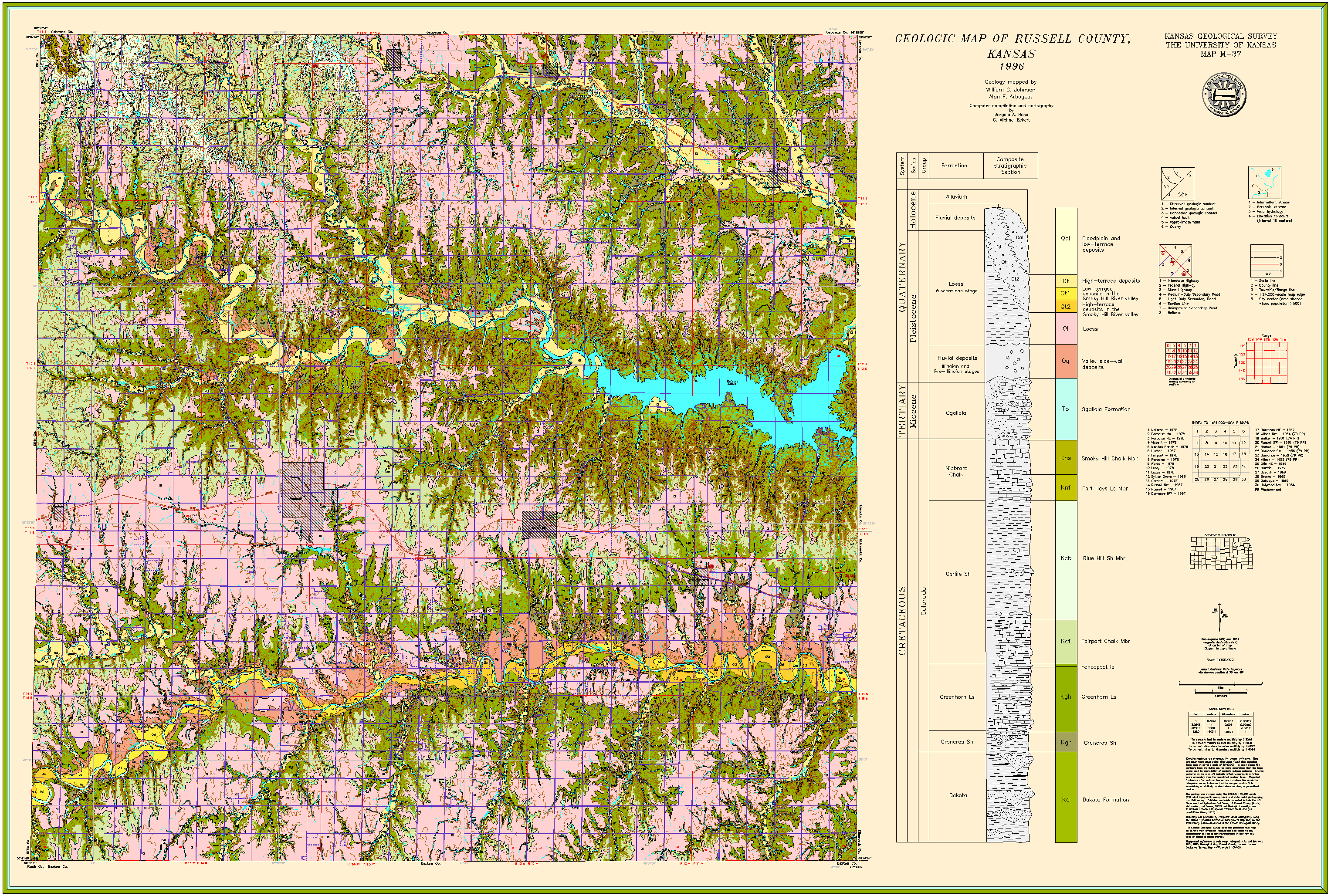 Large GIF of Russel County geologic map.