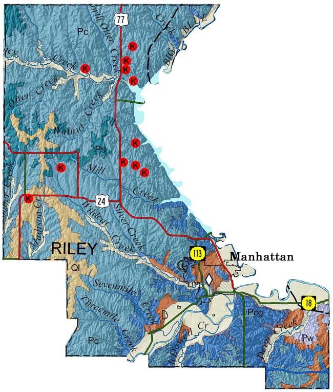 Riley County geologic map