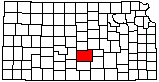 small map of Kansas; click to change counties