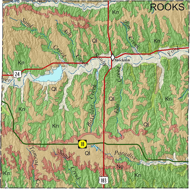 Rooks county geologic map