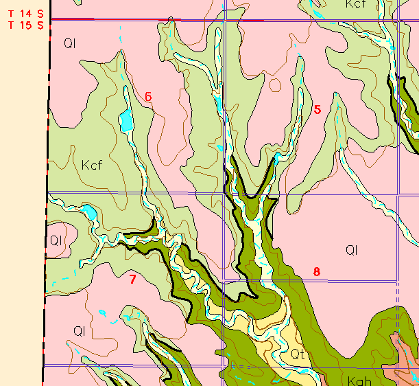 small part of Russell Co. geologic map