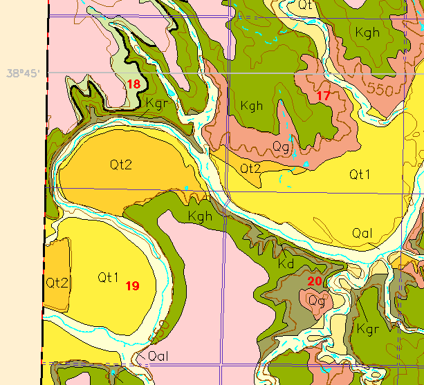 small part of Russell Co. geologic map