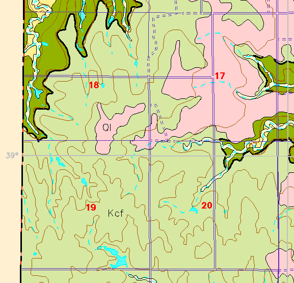 small part of Russell Co. geologic map