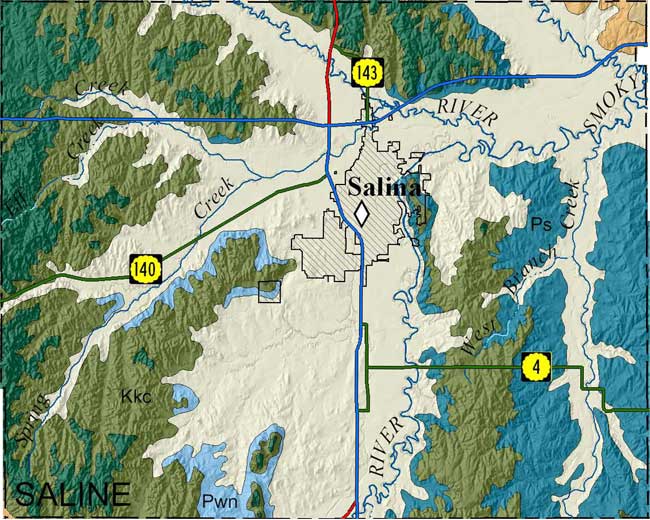 Saline county geologic map