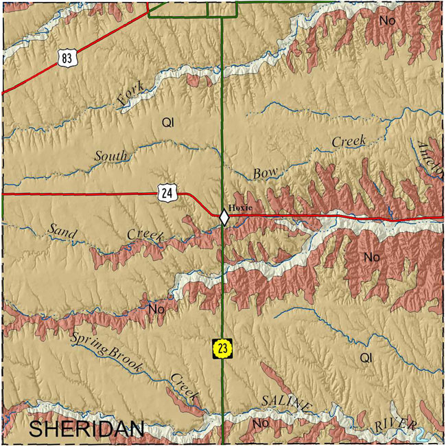 Sheridan county geologic map