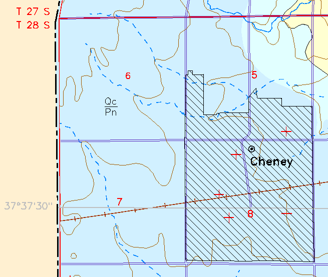 small part of Sedgwick Co. geologic map