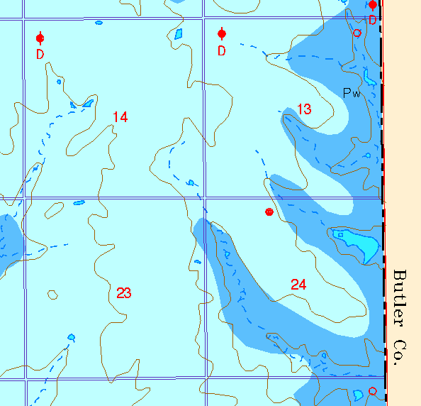 small part of Sedgwick Co. geologic map