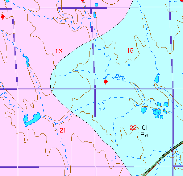 small part of Sedgwick Co. geologic map