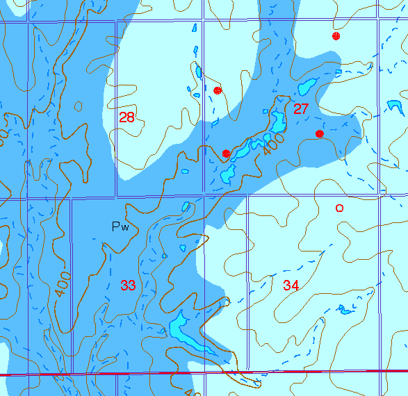 small part of Sedgwick Co. geologic map