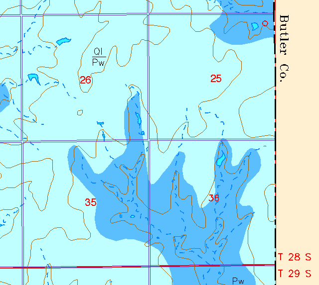 small part of Sedgwick Co. geologic map