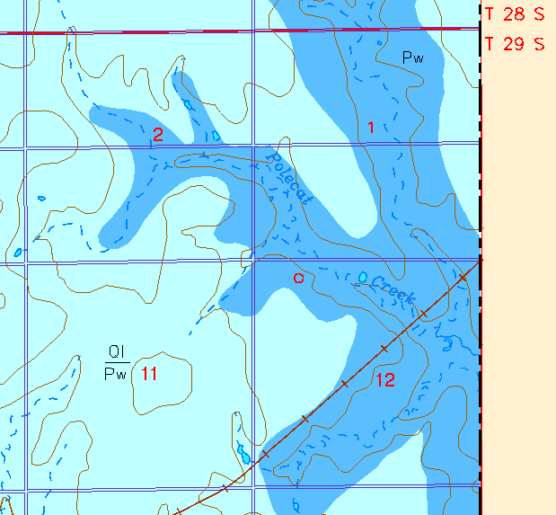 small part of Sedgwick Co. geologic map