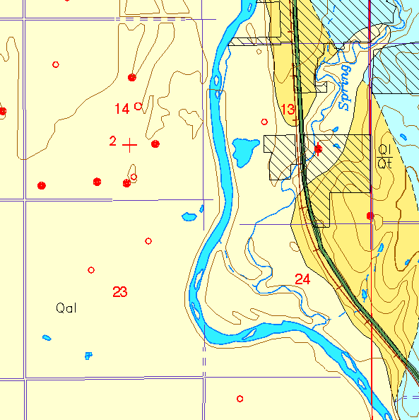 small part of Sedgwick Co. geologic map