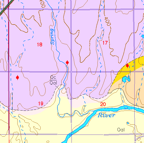 small part of Sedgwick Co. geologic map