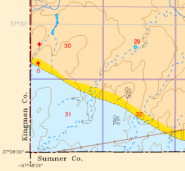 small part of Sedgwick Co. geologic map