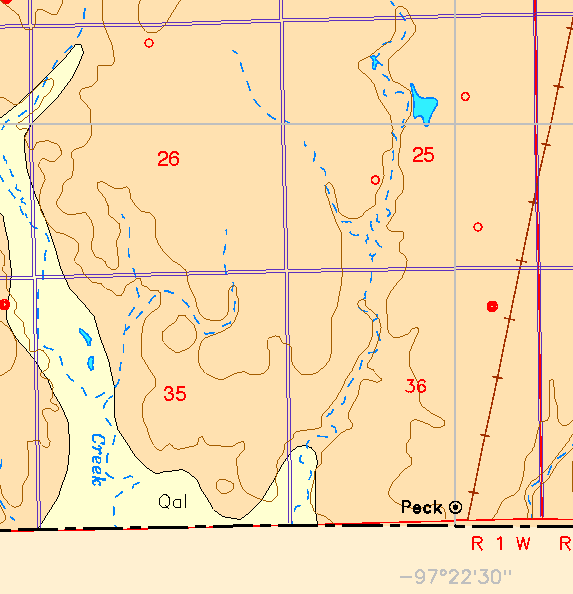 small part of Sedgwick Co. geologic map