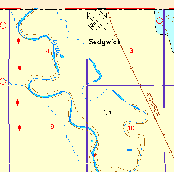 small part of Sedgwick Co. geologic map