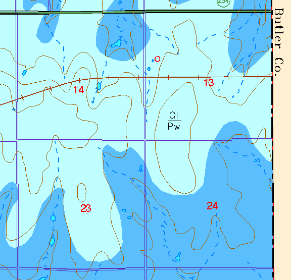 small part of Sedgwick Co. geologic map