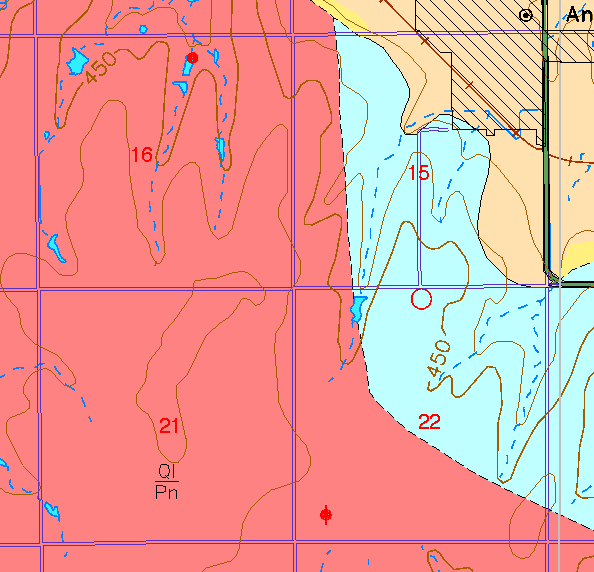 small part of Sedgwick Co. geologic map