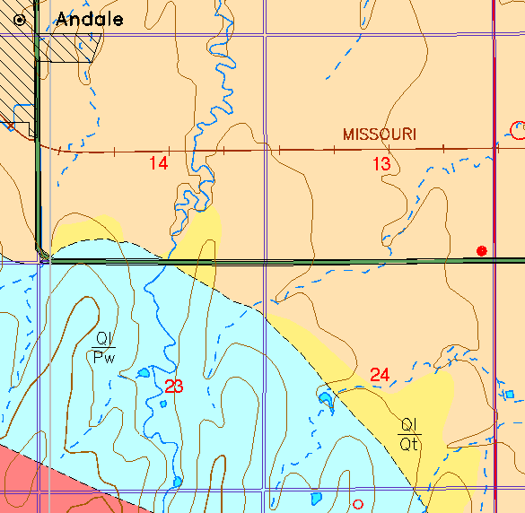 small part of Sedgwick Co. geologic map