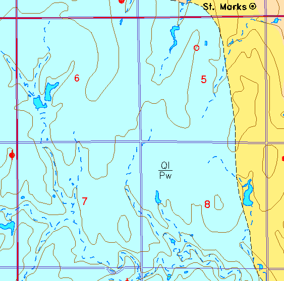 small part of Sedgwick Co. geologic map