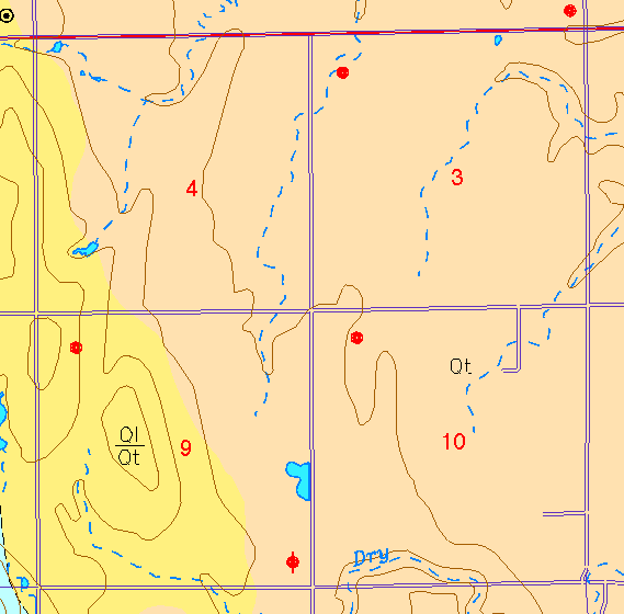 small part of Sedgwick Co. geologic map