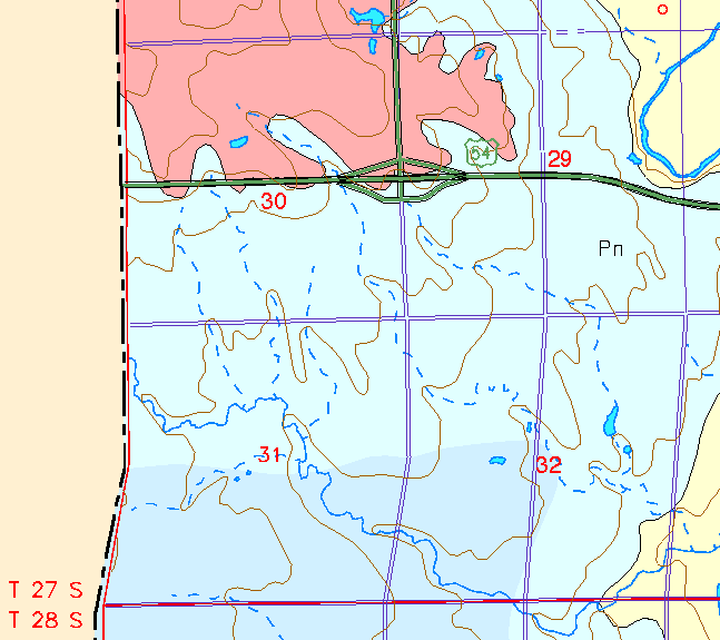 small part of Sedgwick Co. geologic map