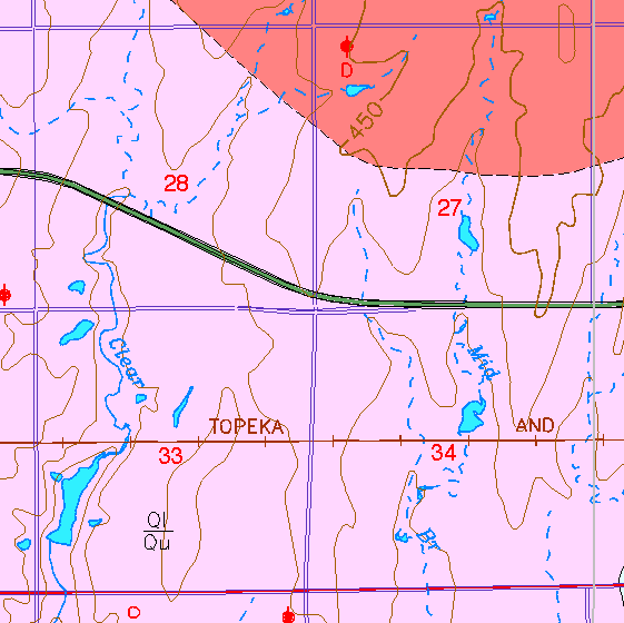 small part of Sedgwick Co. geologic map