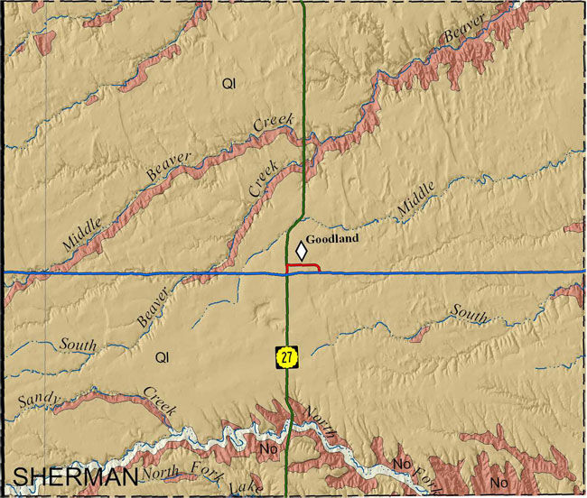 Sherman county geologic map