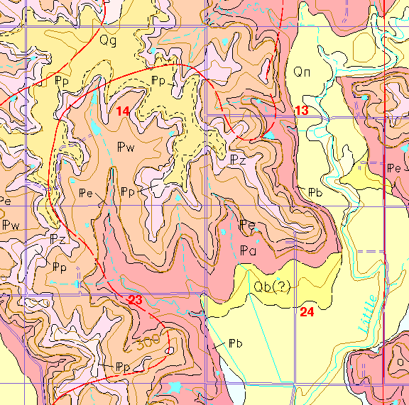 small geologic map