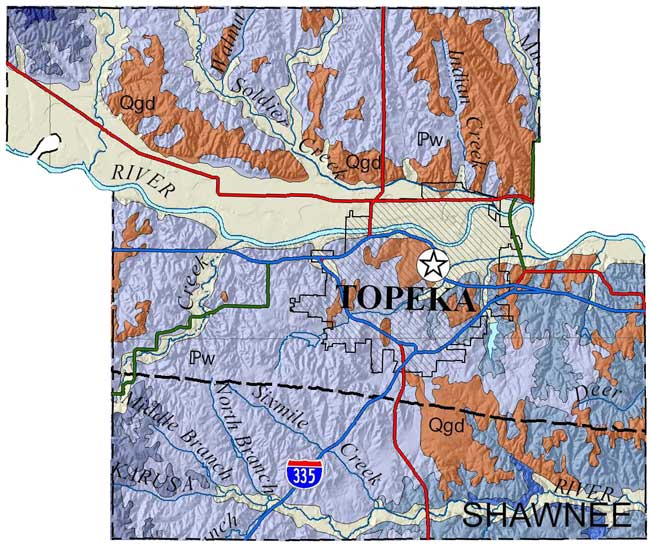 Shawnee County geologic map