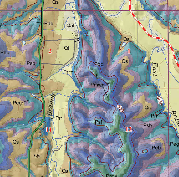 small geologic map