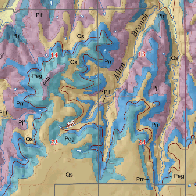 small geologic map