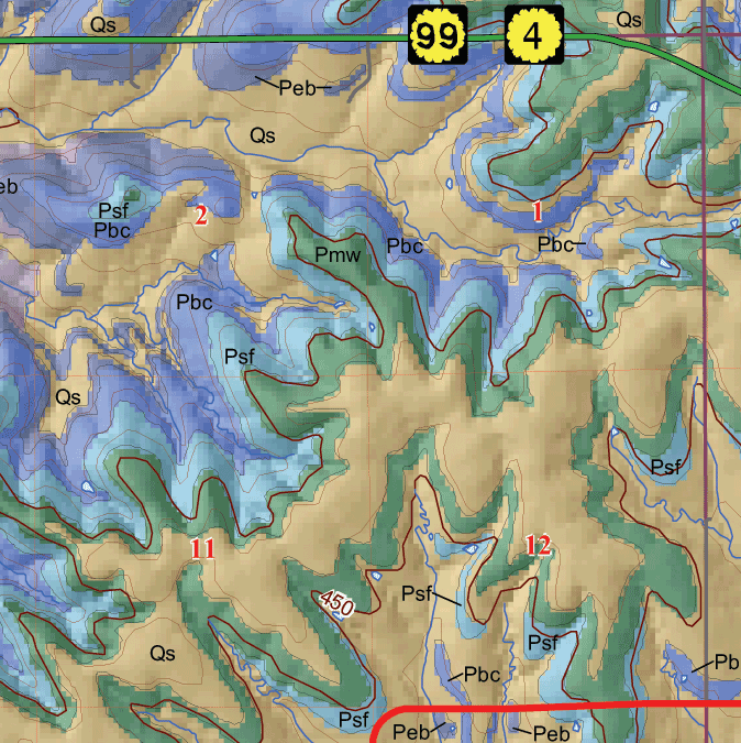 small geologic map