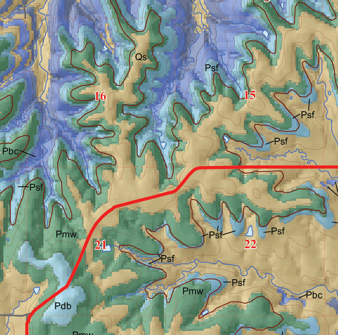 small geologic map