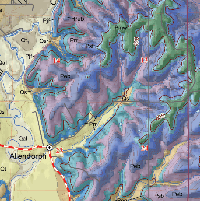 small geologic map