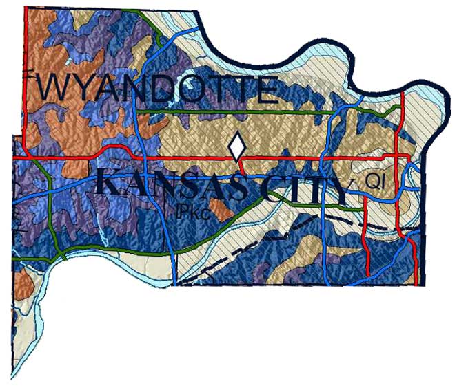Wyandotte County geologic map