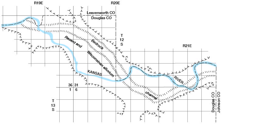 bedrock channel will have thicker alluvium deposits