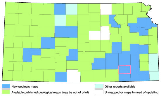 Index map of Kansas showing status of geologic mapping, 2002