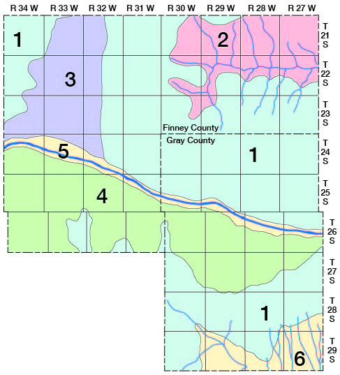 upland plains cover largest area, river basins are in northeast, southeast, and east-west across the middle