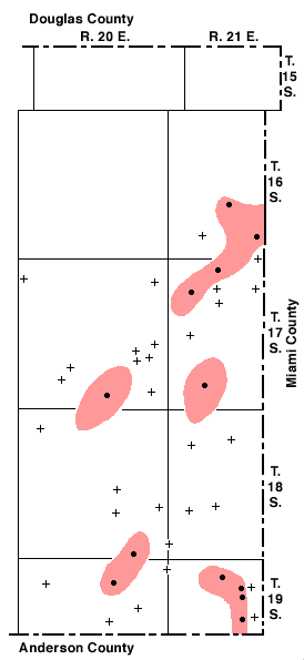 5 areas have middle member of Merriam LS in eastern Franklin