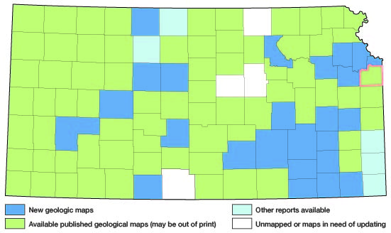 Index map of Kansas showing status of geologic mapping, 2002