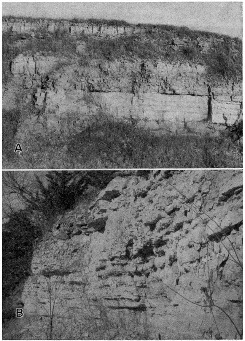 black and white photos of outcrops