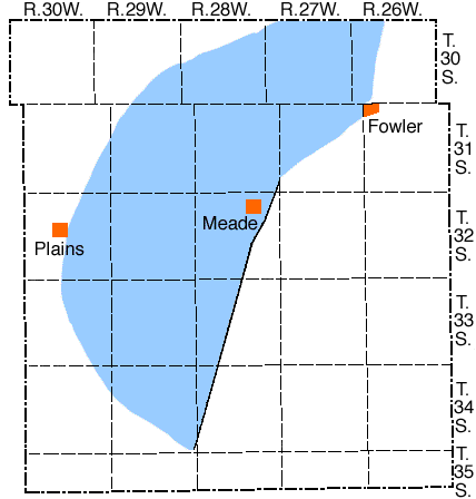 Artesian conditions are to north and west of Meade