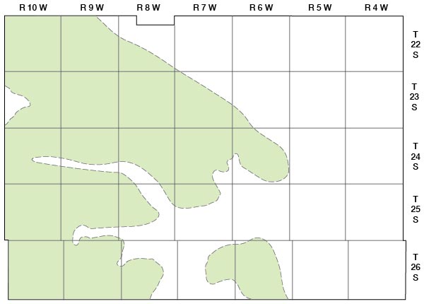 Crete appears in subsurface in western areas of county