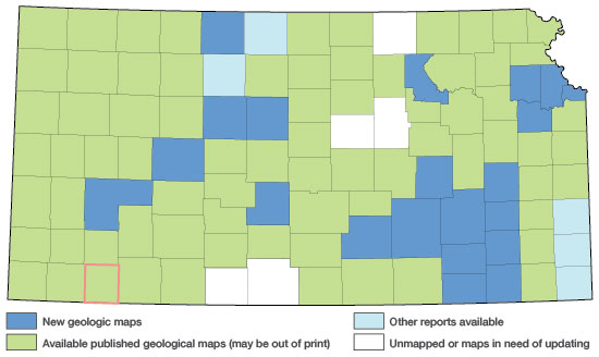 Index map of Kansas showing status of geologic mapping, 2001