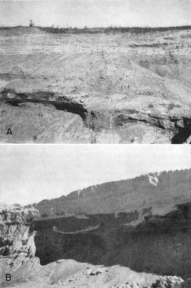 Black and white photos of Ogallala deposits.